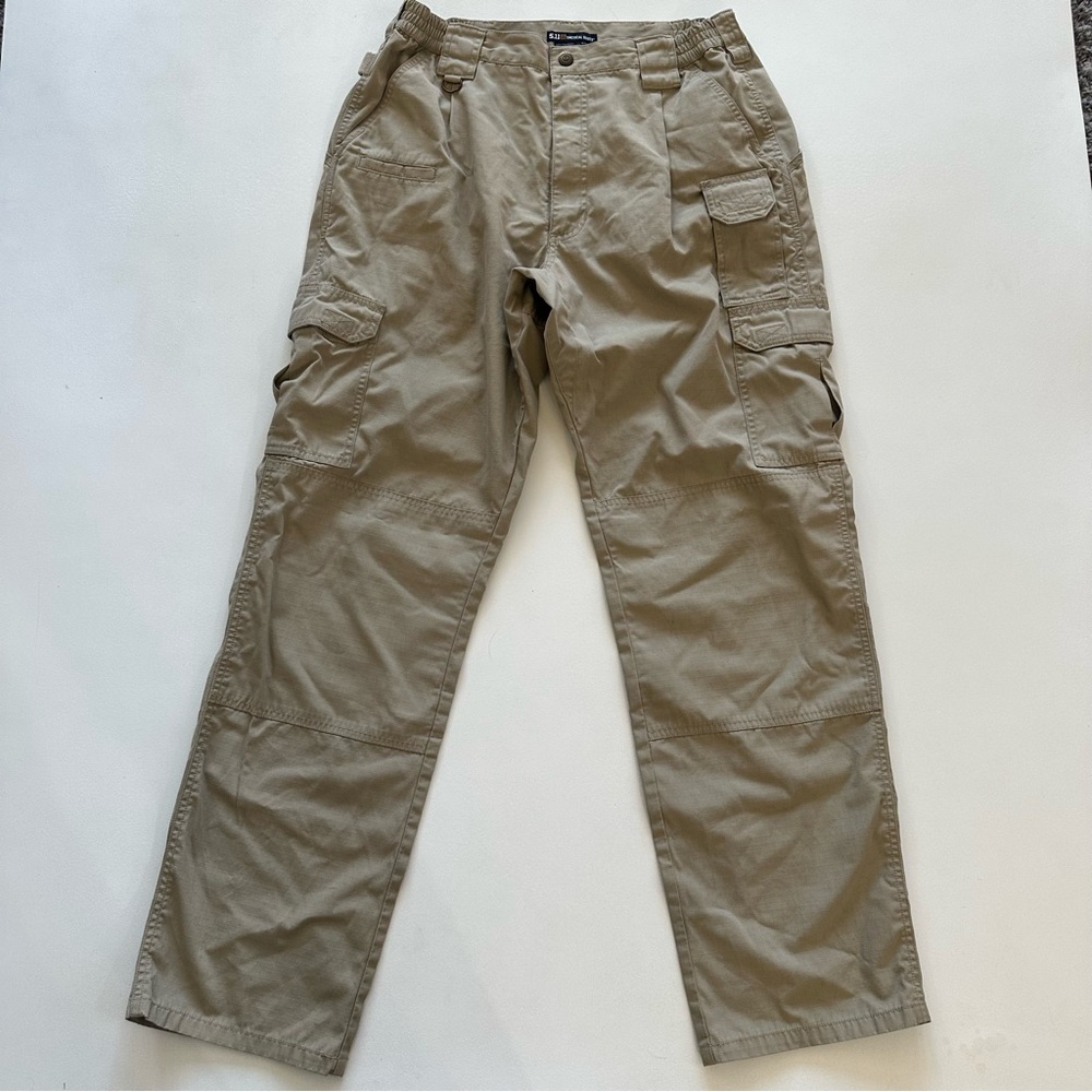 5.11 Tactical Series Ripstop Cargo Utility Military Beige Pants Mens Size 34/34